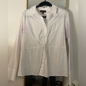 Donna Karan White Button-Up Shirt